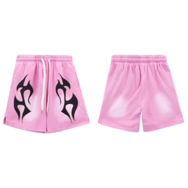 Hellstar Couple Cotton Shorts Pink