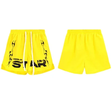 Hellstar Couple Cotton Shorts Yellow