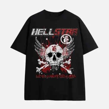 Casual Short Sleeve Hellstar Graphic 100% Cotton T-Shirt